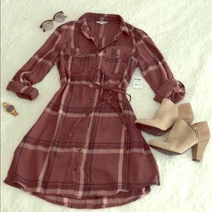 Mauve Flannel Dress